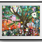 a framed image of the Highdown Tree