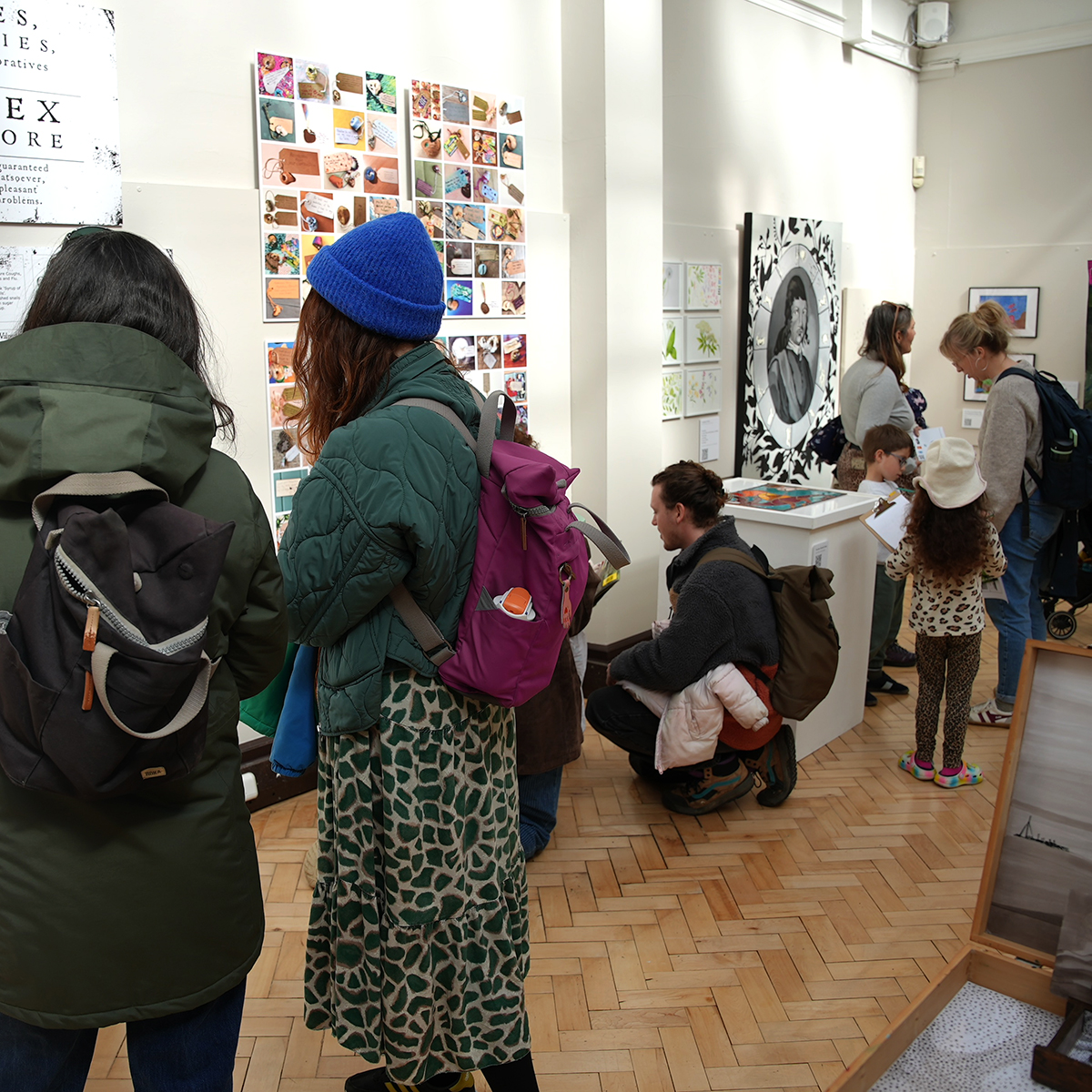 Visitors to Worthing Museum are looking at the art work for the Figment Arts Another Sussex exhibition